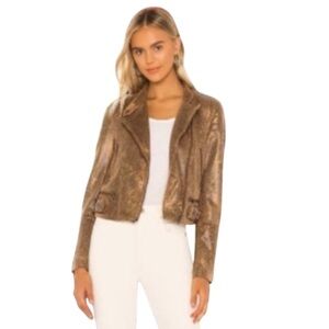 Free People Snake Skin Fenix Faux Leather Jacket New With Tag